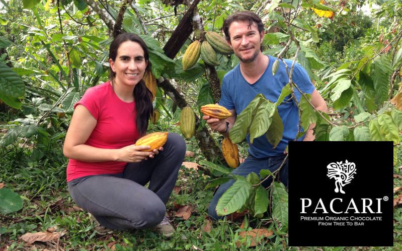Die Gründer von Paccari auf einer Kakaoplantage in Ecuador.