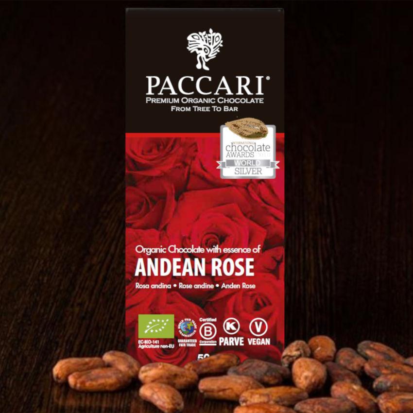 Faire Bio Bean to Bar Schokolade mit Anden Rose von Paccari aus Ecuador