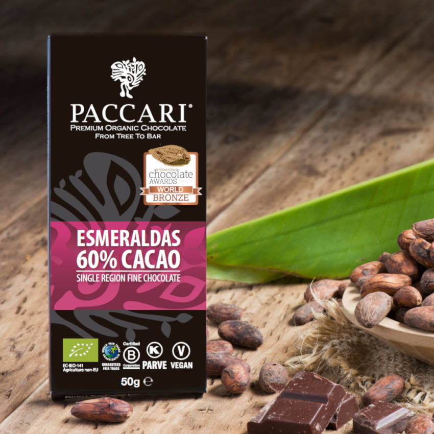 Faire Bio Bean to Bar Schokolade Esmeraldas von Paccari aus Ecuador