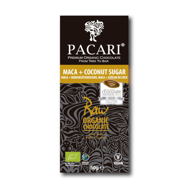 Pacari / Paccari RAW 70 mit MACA Rohe Bio Schokolade