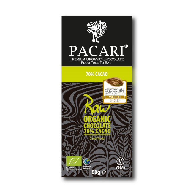 Pacari / Paccari RAW 70 Tafel Rohe Bio Schokolade