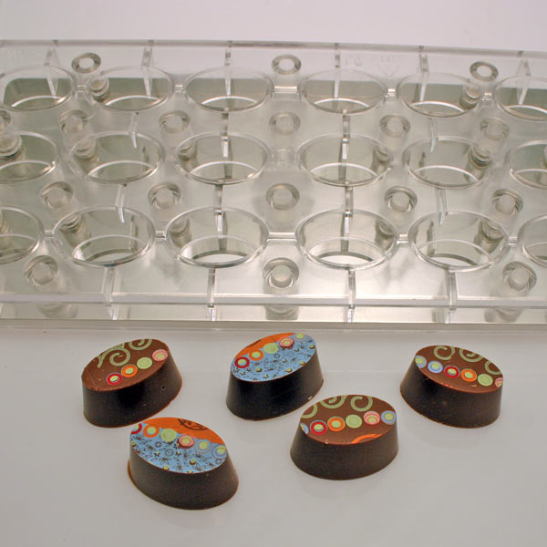 Magnetform für bedruckte ovale Pralinen