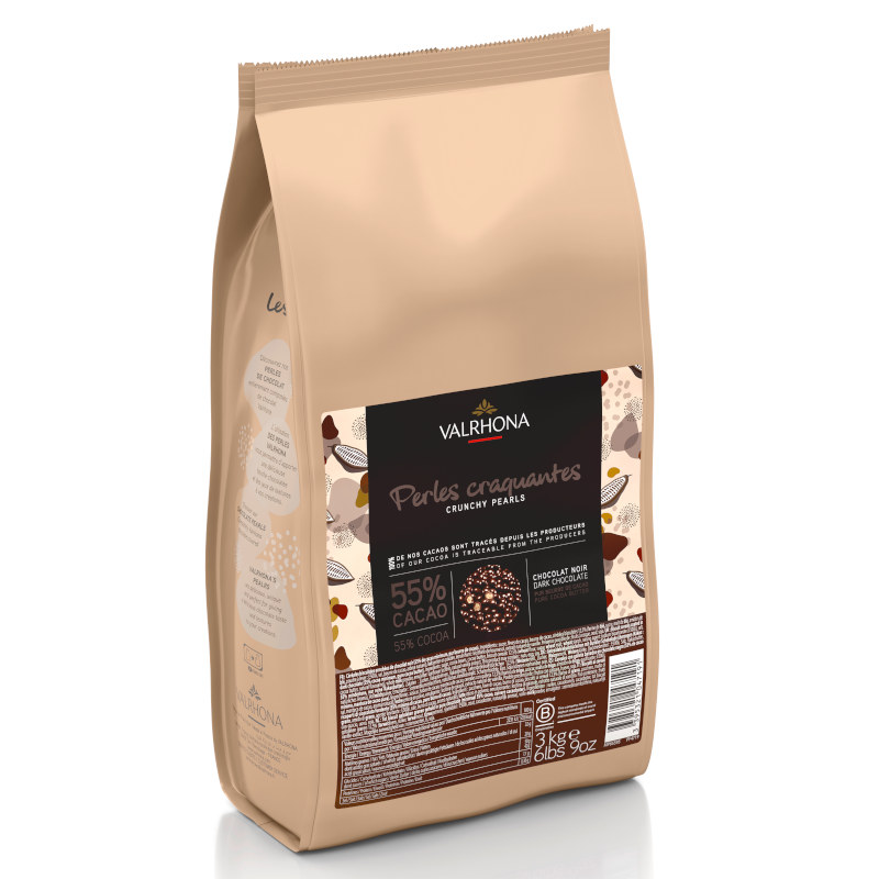 3kg Knusprige dunkle Perlen von Valrhona