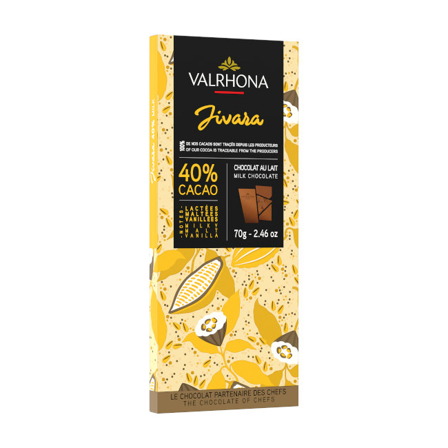 Jivara 40% - Grand Crus Tafel Vollmilchschokolade von Valrhona