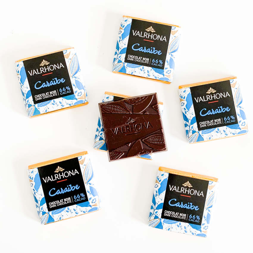 Caraibe 66% Carrés 5g von Valrhona