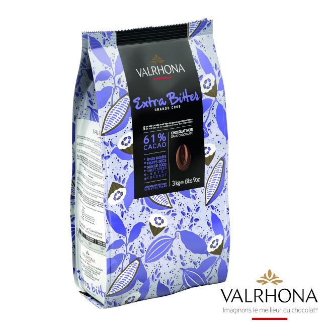 Extra Bitter 61 % Kuvertüre von Valrhona