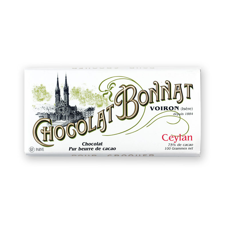 Ceylan 75% Grands Crus Historiques von Bonnat 100g Tafel