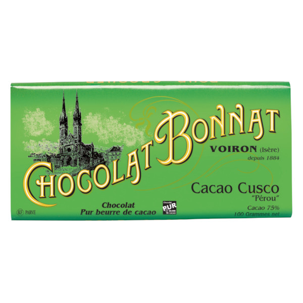 Cacao Cusco 75% Grands Crus Du Cacao von Bonnat 100g Tafel