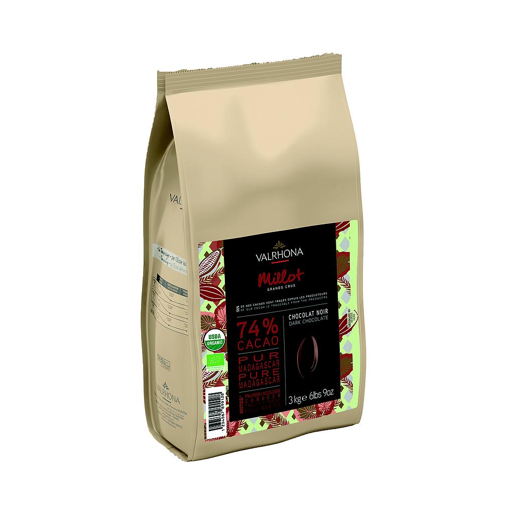 250g Millot Plantage 74% BIO Valrhona