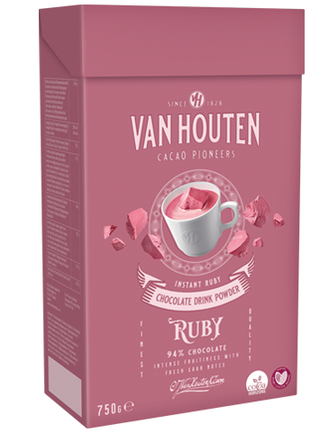 Van Houten Ruby Schokolade Getränkepulver 0,75kg