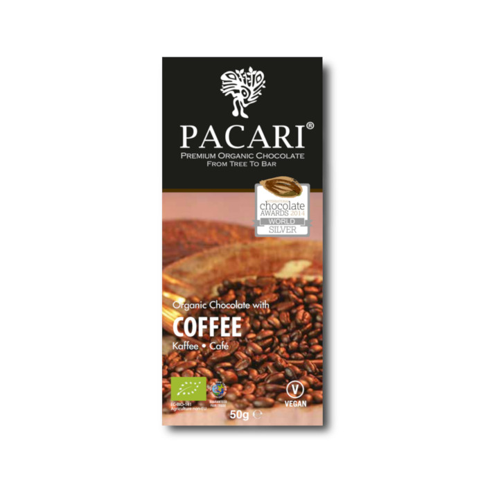 Bio Schokolade Pacari / Paccari mit Kaffee, 60 % Kakao