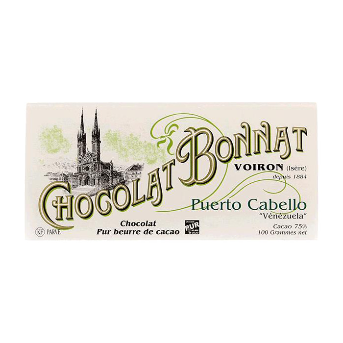 Puerto Cabello 75% Grands Crus Historiques von Bonnat 100g Tafel