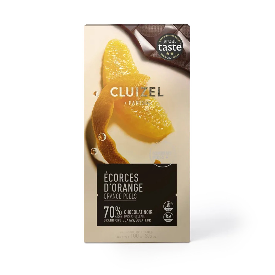 Guayas Ecorce d'Orange dunkle Schokolade 70% mit kandierter Orange Michel Cluizel