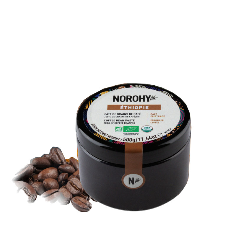 Norohy Bio Kaffeebohnenpaste Äthiopien (Moka Guji) 100% Arabica 500g