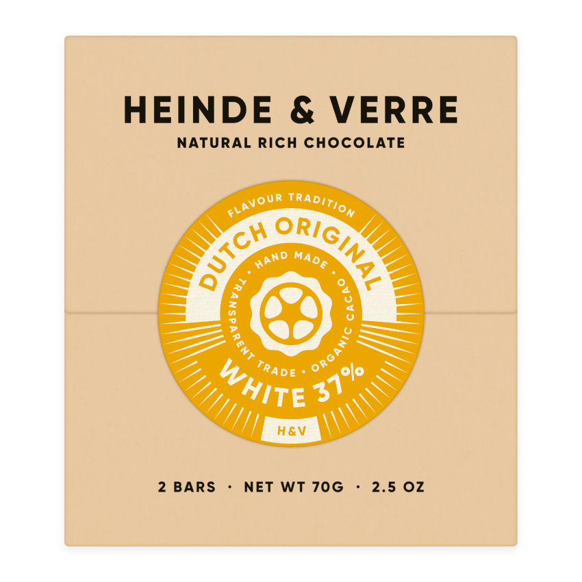 Dutch Original Weiße Schokolade Lemon 37% 70g von Heinde & Verre