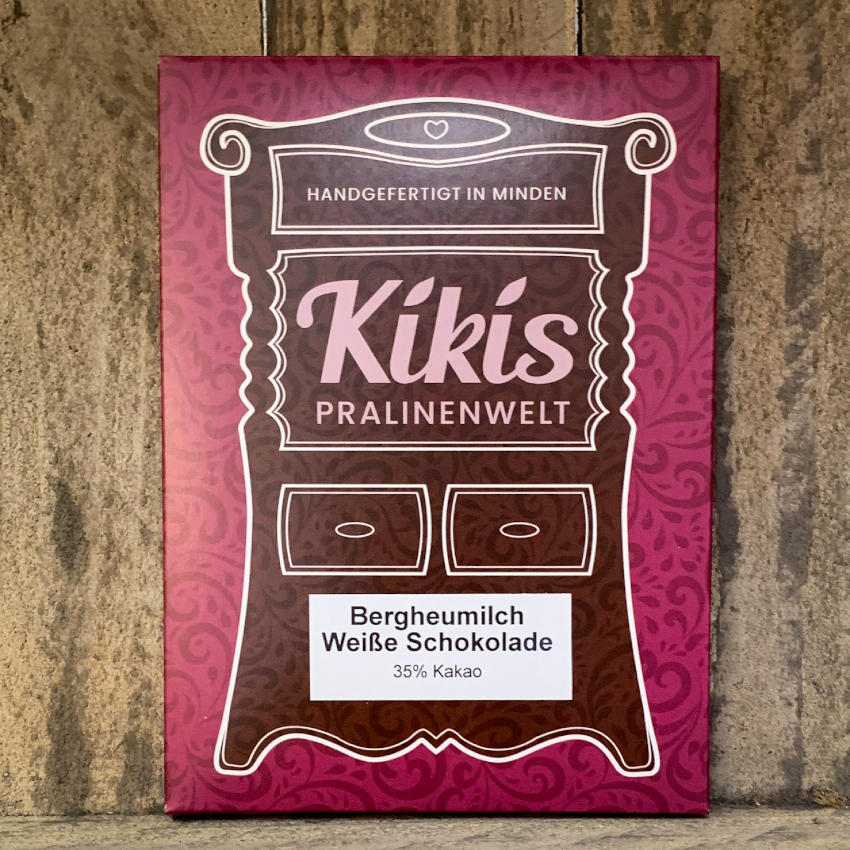 Kiki's Bergheumilch Weiße Schokolade 35% Kakao