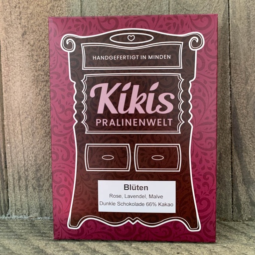 [110294] Kiki's Edelbitter Schokolade mit Blüten