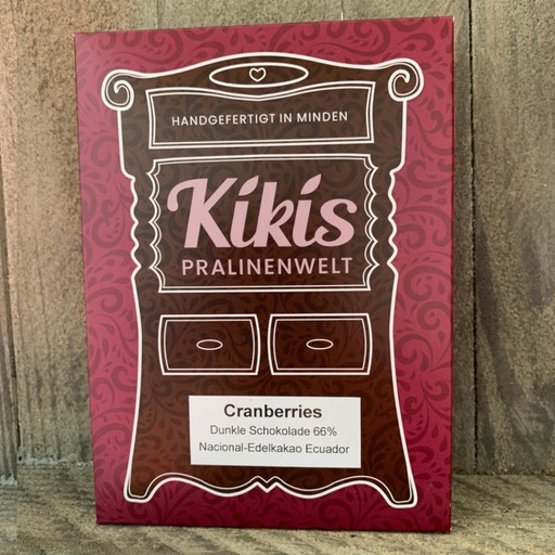 [110295] Kiki's Edelbitter Schokolade mit Cranberries