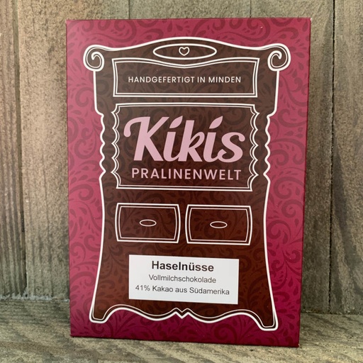 [110324] Kiki's Vollmilch Schokolade mit Piemont Haselnüssen