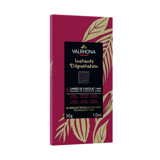 [161461] Instants Degustation - Probierbox mit 6 Carres von 6 Grands Crus Schokoladen von Valrhona