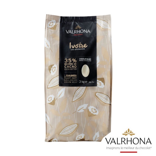 [valrhona-ivoire] Ivoire 35% Weiße Kuvertüre von Valrhona