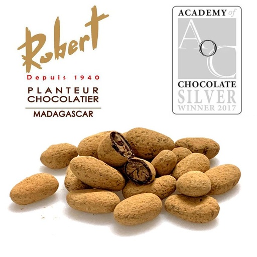 [kakaobohnen-schokolade-robert] Kakaobohnen in Schokolade und Kakaopulver - Chocolat Madagascar / Chocolaterie Robert