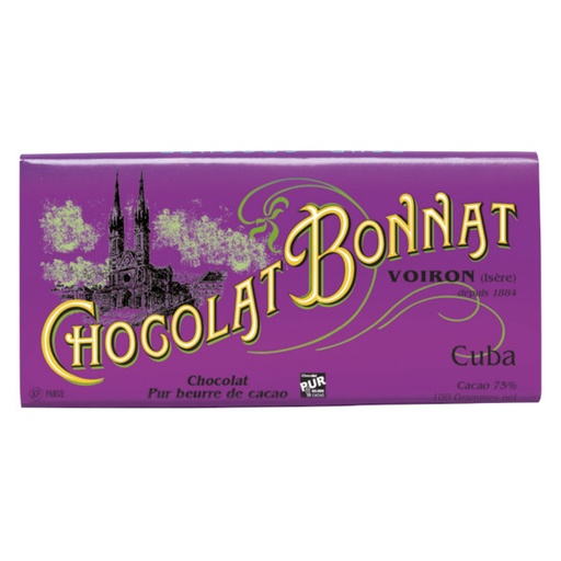 [170035] Cuba 75% Grands Crus Du Cacao von Bonnat 100g Tafel