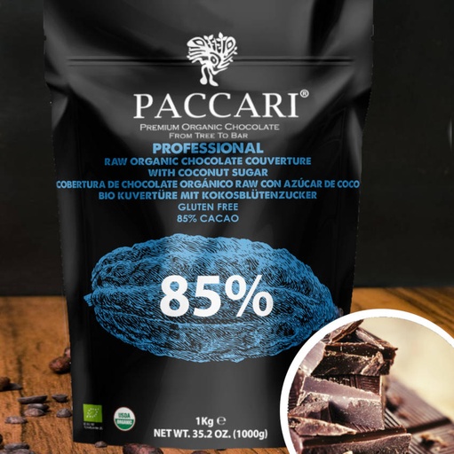 [roh-kuvertuere-85-kokoszucker-pacari] Bio Roh-Kuvertüre 85% mit Kokoszucker von Pacari / Paccari