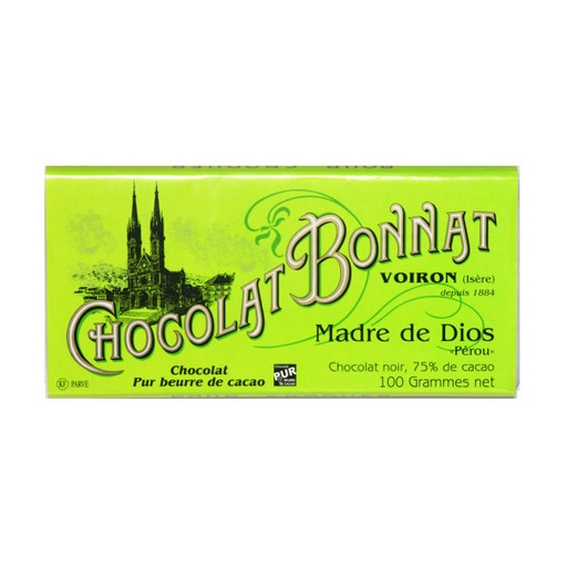 [170102] Madre de Dios 75% Peru Grands Crus Du Cacao von Bonnat 100g Tafel