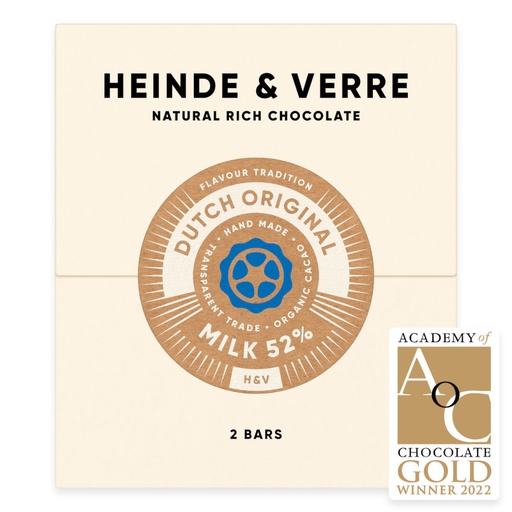 [170156] Dutch Original Milk 52% - Milchschokolade 70g von Heinde & Verre