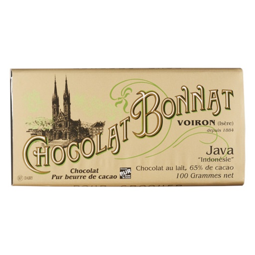 [170265] Java - Grands Crus Milchschokolade - 65% Kakao von Bonnat 100g Tafel