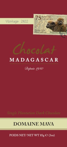 [170274] Domaine Mava 75% Single Plantation - Chocolat Madagascar 85g Tafel
