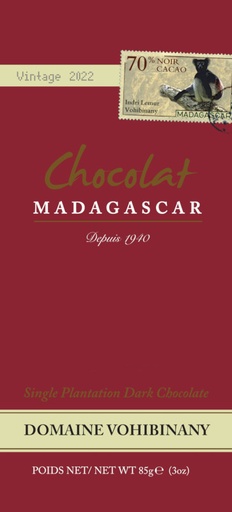 [170275] Domaine Vohibinany 70% Single Plantation - Chocolat Madagascar 85g Tafel