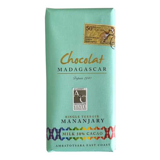 [170276] Mananjary Milch 50% Single Farm - Chocolat Madagascar 85g Tafel