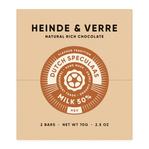 [170318] Dutch Speculaas - Spekulatius Milchschokolade 50% - 70g von Heinde & Verre