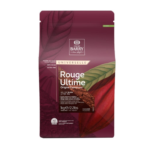 [170339] 1kg Rouge Ultime Kakaopulver 20/22 Cacao Barry (früher: Van Houten Robust Red Cameroon)