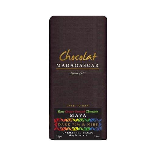 [170340] RAW 70% Schokolade mit Kakaonibs - Plantage Mava - Chocolat Madagascar