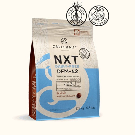 [callebaut-nxt-milk-vegane-kuvertuere-chufa] NXT Milchfreie vegane Schokoladenkuvertüre mit Chufa Callebaut